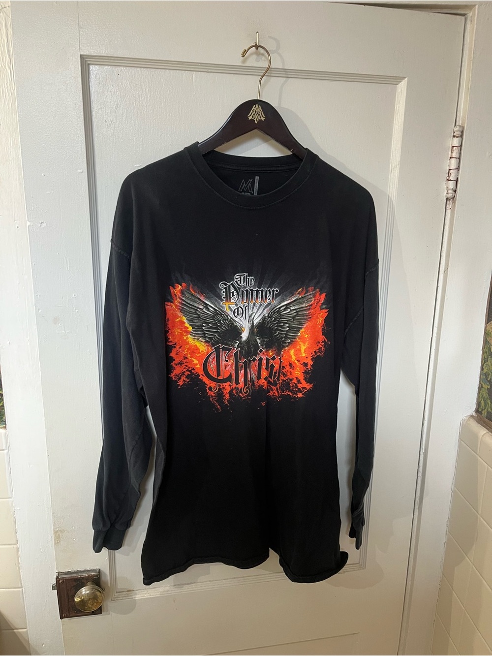 Russell Athletic The Power Of Christ Graphic Long Sleeve Shirt Men’s Size L EUC